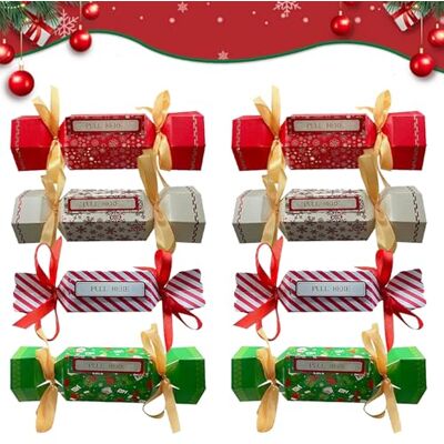 Qosneoun Lot de 32 tirelires de Noël à tirer pour cadeaux de Noël, papier d'emballage cadeau, boîte à faire soi-même pour enfants et adultes (mélange A, 32 pièces) Qosneoun Lot de 32 tirelires de Noël à tirer pour cadeaux de Noël, papier d'emballage cadeau, boîte à faire soi-même pour enfants et adultes (mélange A, 32 pièces)