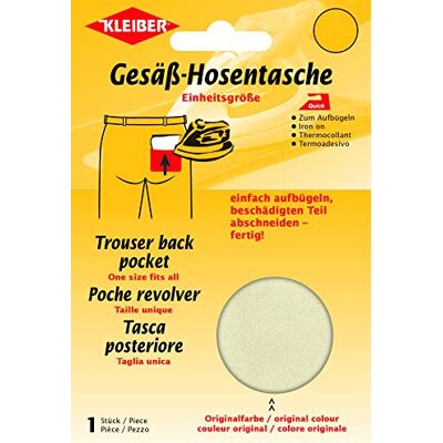 Kleiber Remplacement thermocollant Poche arrière, Beige Kleiber Remplacement thermocollant Poche arrière, Beige