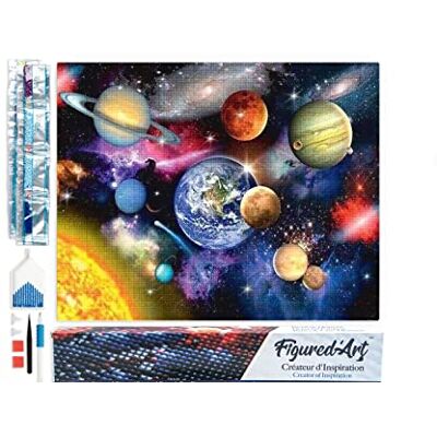 Figured’Art Diamond Painting Broderie Diamant 40x50cm Toile Entière Roulée avec Strass Perles Carrés Planètes Kit Complet 5D DIY Activité Manuelle Loisirs Créatifs Adultes Figured’Art Diamond Painting Broderie Diamant 40x50cm Toile Entière Roulée avec Strass Perles Carrés Planètes Kit Complet 5D DIY Activité Manuelle Loisirs Créatifs Adultes