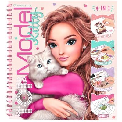 Depesche TOPModel 14213 Create Your Kitty Livre de coloriage avec 92 pages pré-imprimées à peindre, autocollants, énigmes et remplir Avec 5 feuilles d'autocollants Depesche TOPModel 14213 Create Your Kitty Livre de coloriage avec 92 pages pré-imprimées à peindre, autocollants, énigmes et remplir Avec 5 feuilles d'autocollants