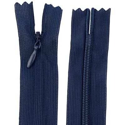 AERZETIX C61855 Lot de 10 Fermetures éclair invisibles 60 cm non-séparables fermeture à glissière crémaillère couleur bleu foncé maroquinerie jean pantalon robe jupe couture vêtement AERZETIX C61855 Lot de 10 Fermetures éclair invisibles 60 cm non-séparables fermeture à glissière crémaillère couleur bleu foncé maroquinerie jean pantalon robe jupe couture vêtement