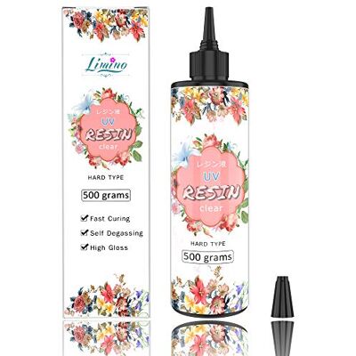 Limino Résine UV 500 g de colle transparente époxy durcissante aux ultraviolets pour la fabrication de bijoux et la décoration artisanale Résine transparente dure pour moulage et revêtement Limino Résine UV 500 g de colle transparente époxy durcissante aux ultraviolets pour la fabrication de bijoux et la décoration artisanale Résine transparente dure pour moulage et revêtement