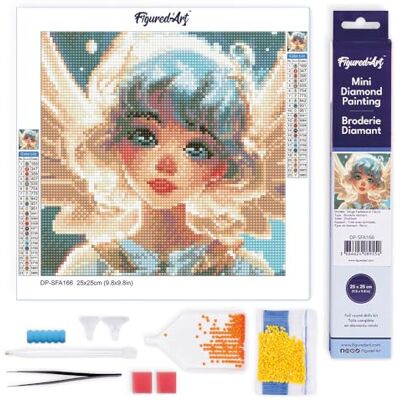 Figured’Art Mini Diamond Painting Broderie Diamant 25x25cm Toile Entière Roulée avec Perles Rondes Petit Ange Doux Kit Complet DIY Activité Manuelle Loisirs Créatifs Adultes Figured’Art Mini Diamond Painting Broderie Diamant 25x25cm Toile Entière Roulée avec Perles Rondes Petit Ange Doux Kit Complet DIY Activité Manuelle Loisirs Créatifs Adultes