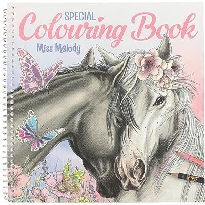 Depesche Miss Melody 12469 Livre de coloriage spécial avec 20 motifs de chevaux de rêve, à peindre avec des crayons ou des aquarelles délicates Depesche Miss Melody 12469 Livre de coloriage spécial avec 20 motifs de chevaux de rêve, à peindre avec des crayons ou des aquarelles délicates