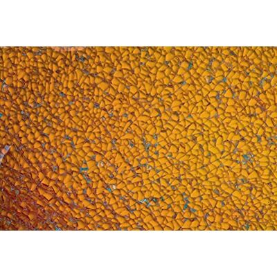GLOREX Crackle Mosaic Plateau en verre Doré 15 x 0,5 x 27 cm GLOREX Crackle Mosaic Plateau en verre Doré 15 x 0,5 x 27 cm