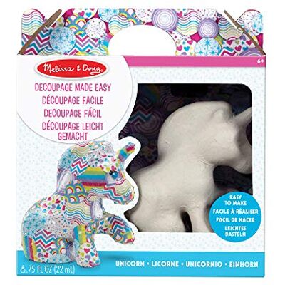 Melissa & Doug Kit créatif de collage facile de licorne en papier mâché avec des autocollants Melissa & Doug Kit créatif de collage facile de licorne en papier mâché avec des autocollants