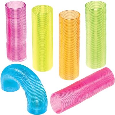 Baker Ross FN147 Mini ressorts à boudin super longs paquet de 6, jouets à ressorts pour sacs de fête, jouets à boudin Baker Ross FN147 Mini ressorts à boudin super longs paquet de 6, jouets à ressorts pour sacs de fête, jouets à boudin