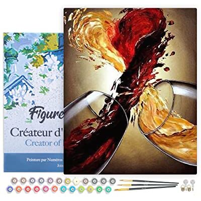 Peinture par Numéro Adulte avec Cadre Mélanges de Vins Activité Manuelle Kit de Loisir Créatif DIY Numéro d'Art Complet 40x50cm toile tendue sur châssis Peinture par Numéro Adulte avec Cadre Mélanges de Vins Activité Manuelle Kit de Loisir Créatif DIY Numéro d'Art Complet 40x50cm toile tendue sur châssis