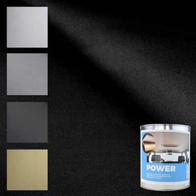 TENDAGGIMANIA Kit de revêtement pour plafond de voiture, tissu avec colle Power résistante aux températures élevées, tissu 2 m + colle, 1440 noir TENDAGGIMANIA Kit de revêtement pour plafond de voiture, tissu avec colle Power résistante aux températures élevées, tissu 2 m + colle, 1440 noir