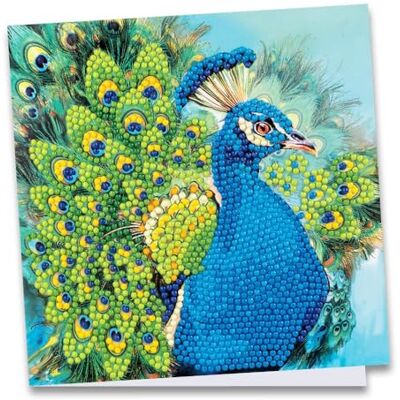 Ideen mit Herz Carte de vœux Diamond Painting 16 cm x 16 cm 370 g/m² Avec enveloppe et outils (paon) Ideen mit Herz Carte de vœux Diamond Painting 16 cm x 16 cm 370 g/m² Avec enveloppe et outils (paon)