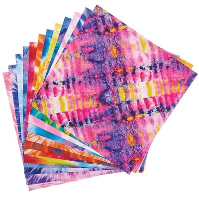 Baker Ross FN269 Tie Dye Printed Paper Pack Pack of 48, Papier imprimé pour le bricolage, Scrapbooking, Décorations, Papier à motifs Baker Ross FN269 Tie Dye Printed Paper Pack Pack of 48, Papier imprimé pour le bricolage, Scrapbooking, Décorations, Papier à motifs