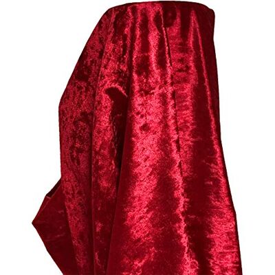 A-Express Tissu en velours écrasé doux à paillettes de qualité supérieure 140 cm de large avec revers 5 m x 500 cm x 140 cm Rouge A-Express Tissu en velours écrasé doux à paillettes de qualité supérieure 140 cm de large avec revers 5 m x 500 cm x 140 cm Rouge