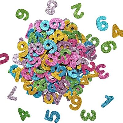 Jtnohx Lot de 150 autocollants en mousse à paillettes pour loisirs créatifs pour enfants, 4 cm Jtnohx Lot de 150 autocollants en mousse à paillettes pour loisirs créatifs pour enfants, 4 cm
