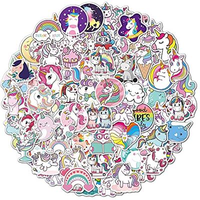Kaderas Licorne Autocollants 100pcs, Unicorn Stickers pour Enfants Filles, Vinyles Imperméables Kaderas Licorne Autocollants 100pcs, Unicorn Stickers pour Enfants Filles, Vinyles Imperméables