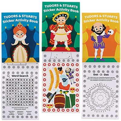Creative Labs Tudors & Stuarts Sticker Activity Books - Pack de 8 Creative Labs Tudors & Stuarts Sticker Activity Books - Pack de 8
