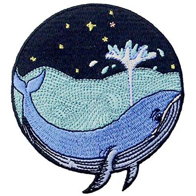 ZEGIN Patch brodé en Forme de Baleine à la mer, à Coudre ou à Coller avec Fer à Repasser ZEGIN Patch brodé en Forme de Baleine à la mer, à Coudre ou à Coller avec Fer à Repasser