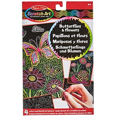 Melissa & Doug Color-Reveal Pictures Papillons et fleurs Arts et travaux manuels Art à gratter Cadeau pour garçon ou fille Melissa & Doug Color-Reveal Pictures Papillons et fleurs Arts et travaux manuels Art à gratter Cadeau pour garçon ou fille