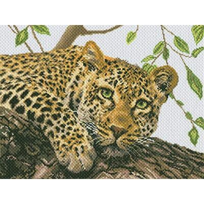 ART Stamped Cross Stitch Kit 37 x 49 cm-Leopard (14 Count) ART Stamped Cross Stitch Kit 37 x 49 cm-Leopard (14 Count)