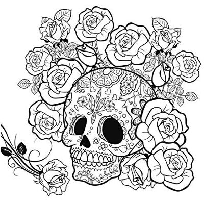 Honsell 12140 Châssis avec motif tête de mort Format 30 x 30 cm Motif pré-imprimé à colorier avec des peintures acryliques, aquarelles et à l'huile et feutres et crayons de couleur Honsell 12140 Châssis avec motif tête de mort Format 30 x 30 cm Motif pré-imprimé à colorier avec des peintures acryliques, aquarelles et à l'huile et feutres et crayons de couleur