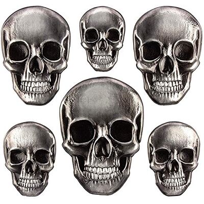 Ideen mit Herz Autocollants Autocollants Autocollants Feuilles d'autocollants avec divers motifs Halloween Dimensions de la feuille : 18 x 17,5 cm (tête de mort métallique) Ideen mit Herz Autocollants Autocollants Autocollants Feuilles d'autocollants avec divers motifs Halloween Dimensions de la feuille : 18 x 17,5 cm (tête de mort métallique)