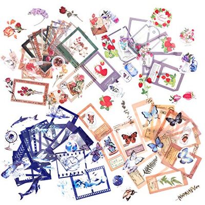 Mayplous 120 feuilles scrapbook autocollant autocollant de cadre photo décoration photo fabriqué en PET pour album photo bricolage scrapbooking journal intime carnet journaux l'artisanat (Whisper) Mayplous 120 feuilles scrapbook autocollant autocollant de cadre photo décoration photo fabriqué en PET pour album photo bricolage scrapbooking journal intime carnet journaux l'artisanat (Whisper)