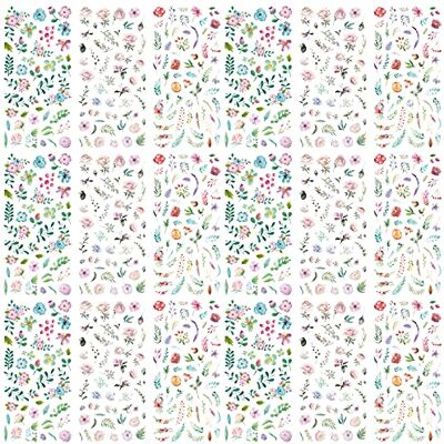 Grasslandy 18 feuilles de papier washi coloré motif feuille autocollant carnet bricolage scrapbooking album photo autocollant livre album journal calendrier décoration Grasslandy 18 feuilles de papier washi coloré motif feuille autocollant carnet bricolage scrapbooking album photo autocollant livre album journal calendrier décoration