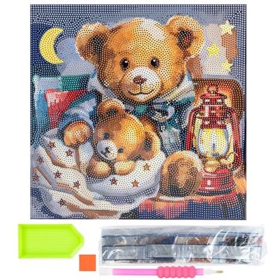 Ideen mit Herz Diamond Painting Toile à motif sur châssis 30 cm x 30 cm Kit avec outils (ours en peluche) Ideen mit Herz Diamond Painting Toile à motif sur châssis 30 cm x 30 cm Kit avec outils (ours en peluche)