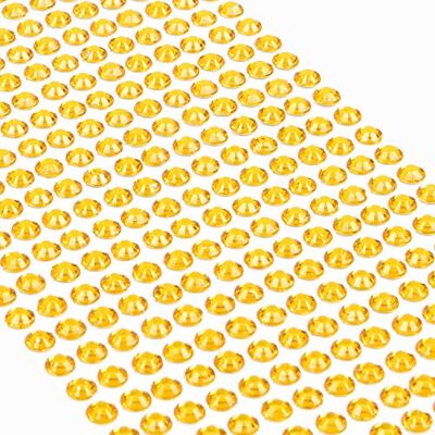Movoja Lot de 504 pierres à paillettes jaunes autocollantes 6 mm Pour loisirs créatifs et enfants Movoja Lot de 504 pierres à paillettes jaunes autocollantes 6 mm Pour loisirs créatifs et enfants