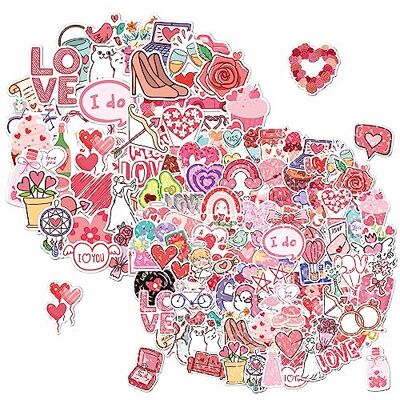 TAFACE 200PCS Autocollants Coeur Rose, Autocollants Coeur Mignon, Autocollants De Mode Imperméables, Autocollants Pour Enfants, Autocollants De Décoration De Scrapbooking, Cadeaux De Décoration TAFACE 200PCS Autocollants Coeur Rose, Autocollants Coeur Mignon, Autocollants De Mode Imperméables, Autocollants Pour Enfants, Autocollants De Décoration De Scrapbooking, Cadeaux De Décoration