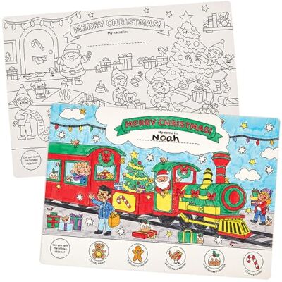 Baker Ross FN315 Sets de table à colorier pour le dîner de Noël Lot de 8, Loisirs créatifs de Noël pour les enfants, Divertissements de Noël pour les enfants Baker Ross FN315 Sets de table à colorier pour le dîner de Noël Lot de 8, Loisirs créatifs de Noël pour les enfants, Divertissements de Noël pour les enfants