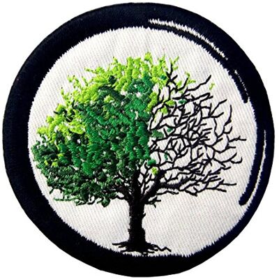 ZEGIN Patch brodé en Forme de De la Naissance à la Mort, Bouddhisme Zen, à Coudre ou à Coller avec Fer à Repasser ZEGIN Patch brodé en Forme de De la Naissance à la Mort, Bouddhisme Zen, à Coudre ou à Coller avec Fer à Repasser