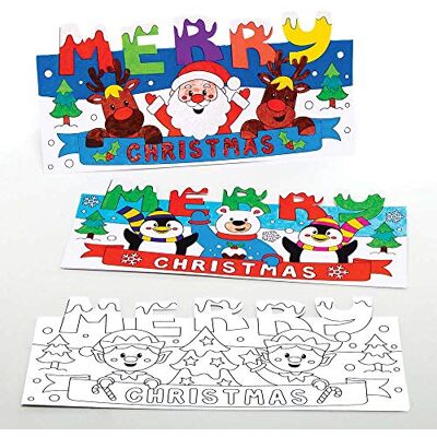 Baker Ross AX472 Cartes De Noël À Colorier Pour Enfants Paquet De 10, Artisanat Et Décorations De Cartes De Fête Pour Enfants Baker Ross AX472 Cartes De Noël À Colorier Pour Enfants Paquet De 10, Artisanat Et Décorations De Cartes De Fête Pour Enfants