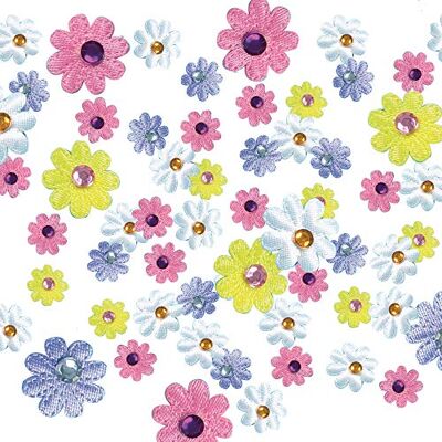 Baker Ross Soi-Adhésive Satin Strass Fleurs 60-Pièce Set Baker Ross Soi-Adhésive Satin Strass Fleurs 60-Pièce Set