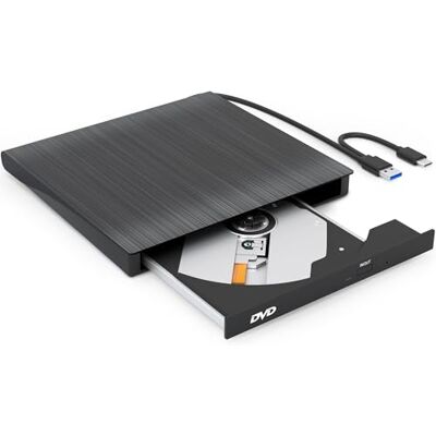 Strex Lecteur DVD externe et graveur CD/DVD Plug & Play Lecteur DVD USB 3.0 Compatible avec Windows, Mac et Linux Optical Drive Strex Lecteur DVD externe et graveur CD/DVD Plug & Play Lecteur DVD USB 3.0 Compatible avec Windows, Mac et Linux Optical Drive