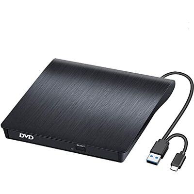BEVA Lecteur CD/DVD Externe USB 3.0 et Type C Portable CD/DVD-RW Lecteur Graveur CD, Plug and Play pour PC, Laptop, Desktops, Windows 7/8/10/11/XP/Vista/Linux et iMac, Mac OS pour MacBook BEVA Lecteur CD/DVD Externe USB 3.0 et Type C Portable CD/DVD-RW Lecteur Graveur CD, Plug and Play pour PC, Laptop, Desktops, Windows 7/8/10/11/XP/Vista/Linux et iMac, Mac OS pour MacBook