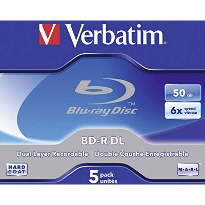 Verbatim Pack de 5 blu-ray 50gb 6x jewel case Verbatim Pack de 5 blu-ray 50gb 6x jewel case