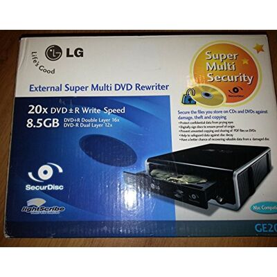 LG GE20LU Graveur DVD externe +/-RW/20 x 8 x 12 x Noir USB 2.0 LG GE20LU Graveur DVD externe +/-RW/20 x 8 x 12 x Noir USB 2.0