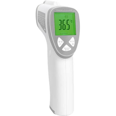 ProfiCare PC-FT 3094 Thermomètre frontal sans contact pour bébés, enfants et adultes avec écran LCD 3 couleurs et alarme de fièvre Blanc ProfiCare PC-FT 3094 Thermomètre frontal sans contact pour bébés, enfants et adultes avec écran LCD 3 couleurs et alarme de fièvre Blanc