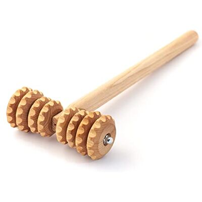 tuuli Accessoires de massage anti-cellulite avec poignée Rouleau de massage Maderotherapie en forme de T en bois 37 x 13 cm Forme en T pour les jambes, le ventre et les hanches, manuel en bois de hêtre pour les routines de soins du corps à la maison tuuli Accessoires de massage anti-cellulite avec poignée Rouleau de massage Maderotherapie en forme de T en bois 37 x 13 cm Forme en T pour les jambes, le ventre et les hanches, manuel en bois de hêtre pour les routines de soins du corps à la maison