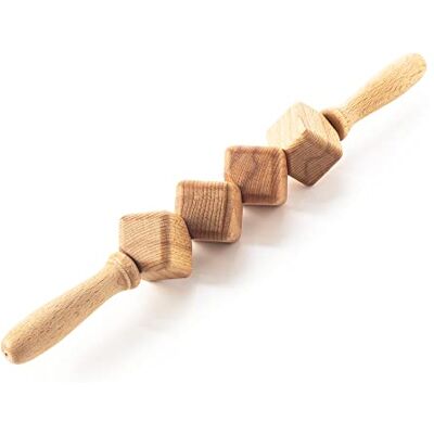 tuuli Accessories Anti Cellulite Masseur Rouleau à Cubes de Massage Appareil Maderothérapie Bois 40 cm tuuli Accessories Anti Cellulite Masseur Rouleau à Cubes de Massage Appareil Maderothérapie Bois 40 cm