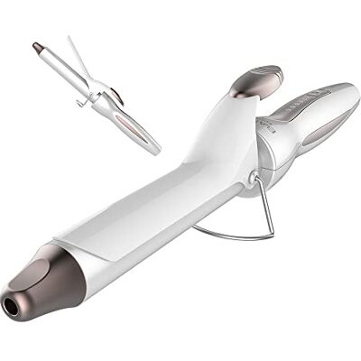 Cecotec Fer à friser Bamba SurfCare Curly, 32 W, tourmaline avec revêtement en kératine et huile d'argan, température réglable de 120 °C à 200 °C, câble 360 °, indicateurs LED Cecotec Fer à friser Bamba SurfCare Curly, 32 W, tourmaline avec revêtement en kératine et huile d'argan, température réglable de 120 °C à 200 °C, câble 360 °, indicateurs LED