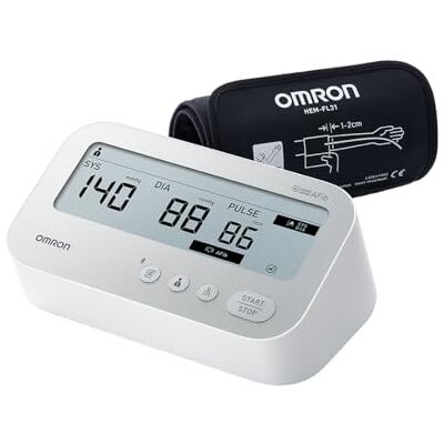 Omron X4 Connect AFib appareil tension artérielle bras, connexion Bluetooth Tensiomètre bras validé cliniquement – Détecteur AFib à chaque mesure – Mémoire 2 personnes Omron X4 Connect AFib appareil tension artérielle bras, connexion Bluetooth Tensiomètre bras validé cliniquement – Détecteur AFib à chaque mesure – Mémoire 2 personnes