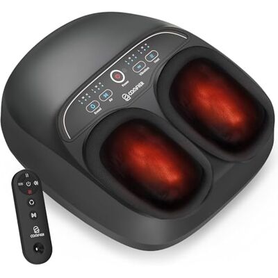 COMFIER Appareil de massage des pieds avec chaleur, masseur de pieds Shiatsu pour fasciite plantaire, neuropathie, télécommande, paramètres personnalisables, fonction pause, jusqu'à la taille 13 pour COMFIER Appareil de massage des pieds avec chaleur, masseur de pieds Shiatsu pour fasciite plantaire, neuropathie, télécommande, paramètres personnalisables, fonction pause, jusqu'à la taille 13 pour