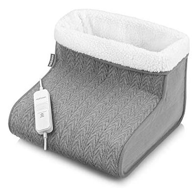 Medisana FW 150 chauffe-pieds en tricot, chauffe-pieds électrique, 3 réglages de température, arrêt automatique, protection contre la surchauffe, doublure intérieure pelucheuse et lavable Medisana FW 150 chauffe-pieds en tricot, chauffe-pieds électrique, 3 réglages de température, arrêt automatique, protection contre la surchauffe, doublure intérieure pelucheuse et lavable