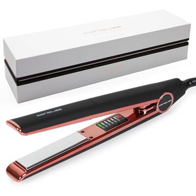 Corioliss C1 Technologie et plaques en titane pour cheveux fins Lisseur professionnel avec contrôle de la température (Black Soft Touch Copper) Corioliss C1 Technologie et plaques en titane pour cheveux fins Lisseur professionnel avec contrôle de la température (Black Soft Touch Copper)
