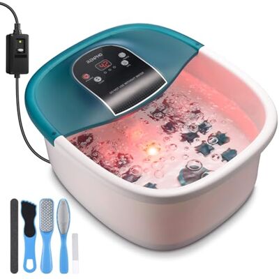 RENPHO Bain de Pieds avec Chaleur , Masseur Shiatsu pour Spa de Pieds avec Prise GFCI et Kit de Pédicure, Bulles Vibrations avec Contrôle de La Température et 22 Rouleaux Amovibles pour Détendre Pieds RENPHO Bain de Pieds avec Chaleur , Masseur Shiatsu pour Spa de Pieds avec Prise GFCI et Kit de Pédicure, Bulles Vibrations avec Contrôle de La Température et 22 Rouleaux Amovibles pour Détendre Pieds