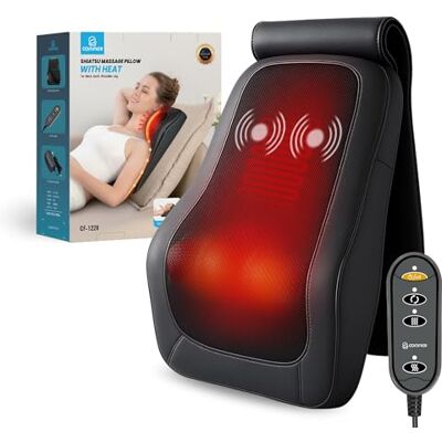 COMFIER Masseur de dos avec chaleur, coussin de massage Shiatsu pour soulager la douleur, coussin de massage, cadeau pour homme et femme, masseur électrique pour pétrissage des tissus profonds pour COMFIER Masseur de dos avec chaleur, coussin de massage Shiatsu pour soulager la douleur, coussin de massage, cadeau pour homme et femme, masseur électrique pour pétrissage des tissus profonds pour