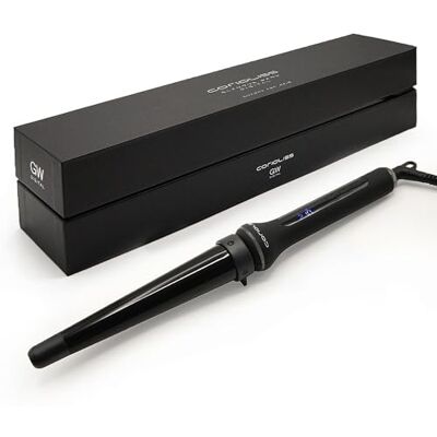 Corioliss Glamour Wand Digital Fer à friser pour femmes Curling pour cheveux longs et courts Bâton conique professionnel en céramique avec contrôle de la température (Black) Corioliss Glamour Wand Digital Fer à friser pour femmes Curling pour cheveux longs et courts Bâton conique professionnel en céramique avec contrôle de la température (Black)