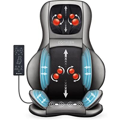 COMFIER Masseur Shiatsu pour le cou et le dos Masseur de dos complet à pétrir 2D / 3D COMFIER Masseur Shiatsu pour le cou et le dos Masseur de dos complet à pétrir 2D / 3D