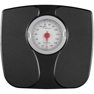 LITTLE BALANCE 8727 Confort 150, Pèse-personne mécanique, Balance avec écran XL, Forme compacte, 150 kg, Noir LITTLE BALANCE 8727 Confort 150, Pèse-personne mécanique, Balance avec écran XL, Forme compacte, 150 kg, Noir